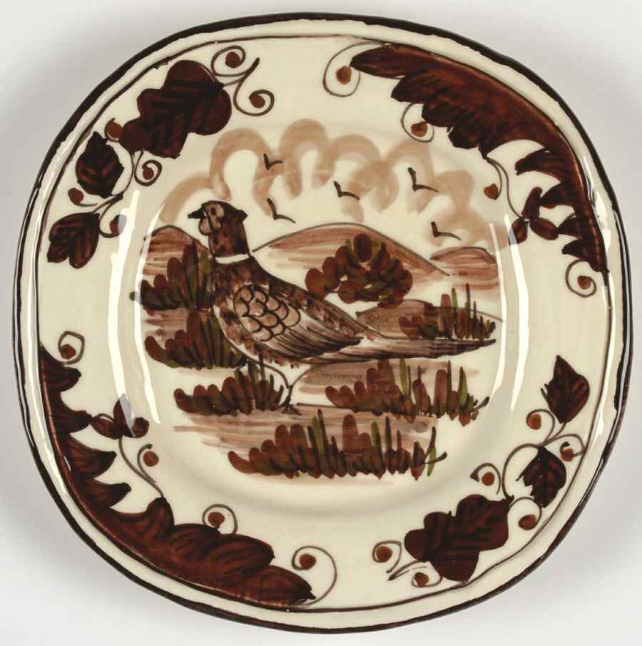 Field and Stream Salad/Dessert Plate by Vietri (Italy)-1