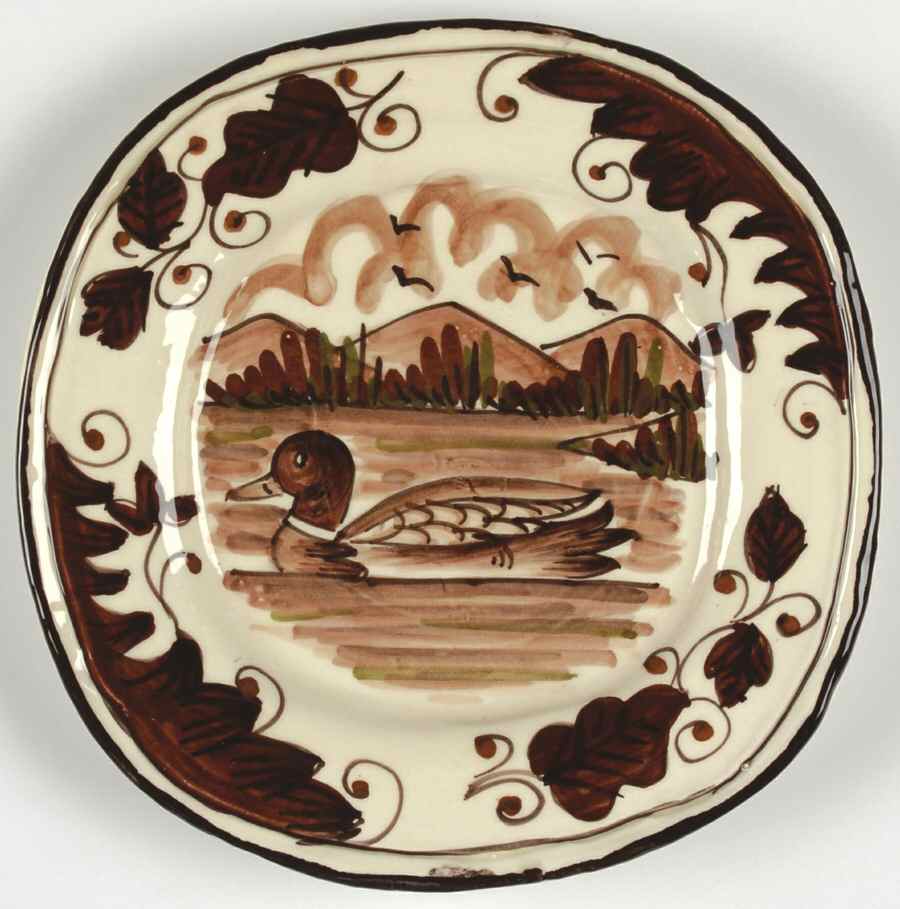 Field and Stream Salad/Dessert Plate by Vietri (Italy)-1
