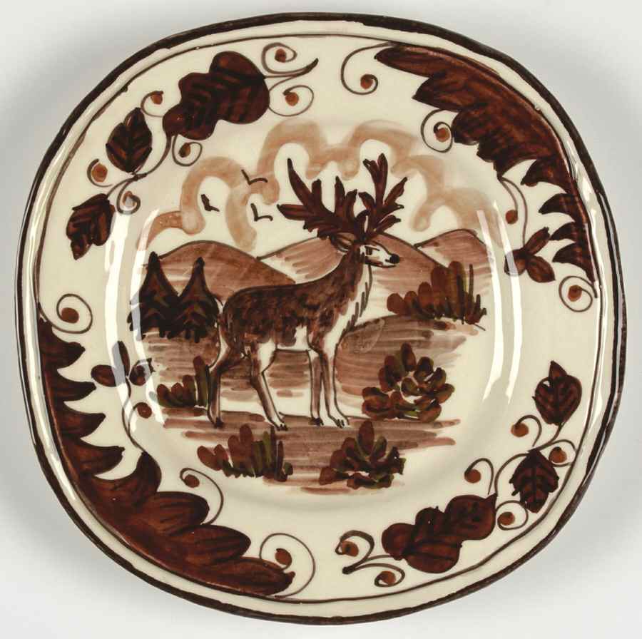Field and Stream Salad/Dessert Plate by Vietri (Italy)-1
