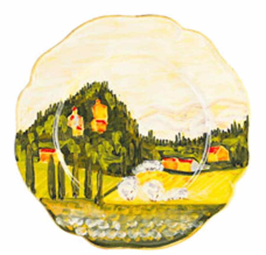 Panorama Service Plate (Charger) by Vietri (Italy)-1