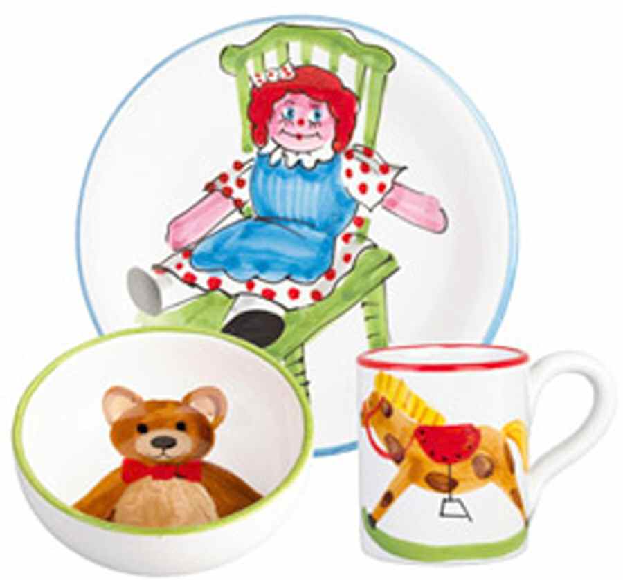Toy Chest (3 Piece) Child's Set by Vietri (Italy)-1