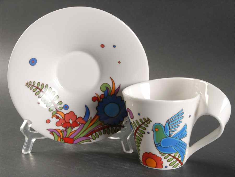 New Wave Acapulco Flat Cup & Saucer Set by Villeroy & Boch-1