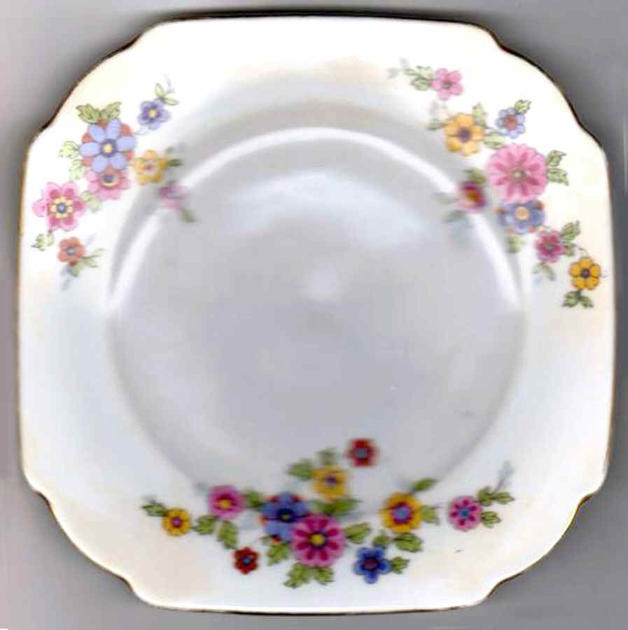 VIT311 Square Salad Plate by Victoria (Czech)-1