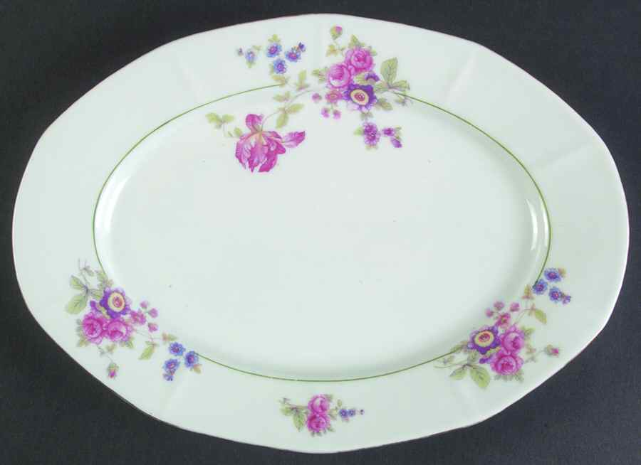 VIT315 12" Oval Serving Platter by Victoria (Czech)-1