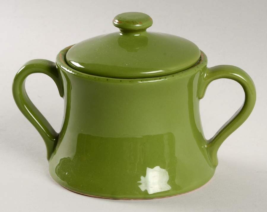 Basilico Sugar Bowl & Lid by Vietri (Italy)-1