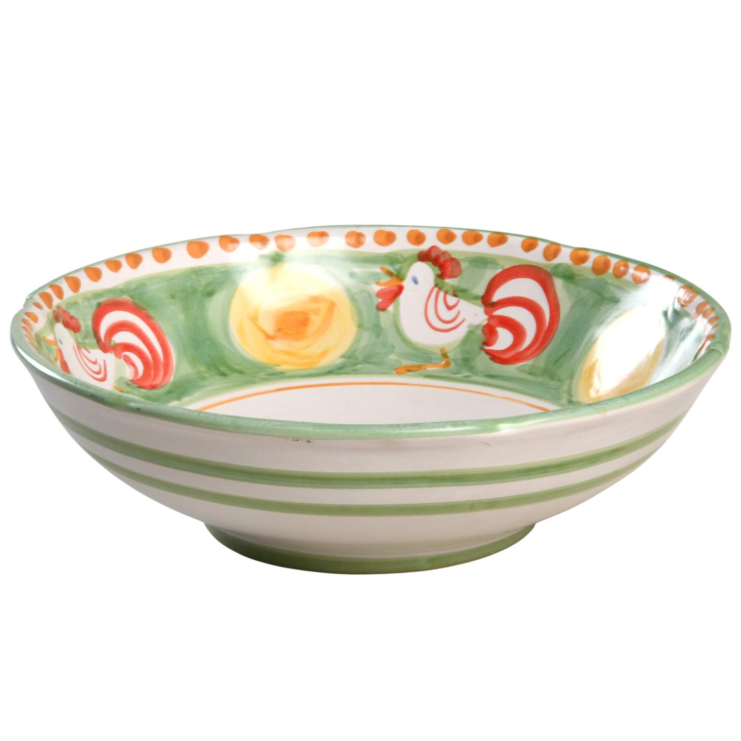 Campagna Rooster (Gallina) 10" Round Vegetable Bowl by Vietri (Italy)-1