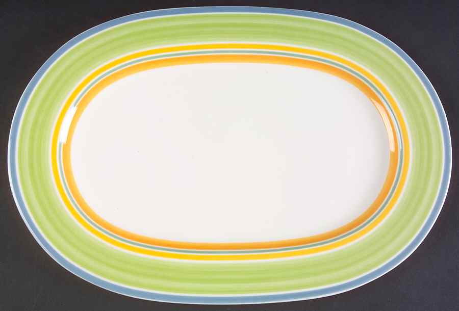 Carimbo 13" Oval Serving Platter by Villeroy & Boch-1