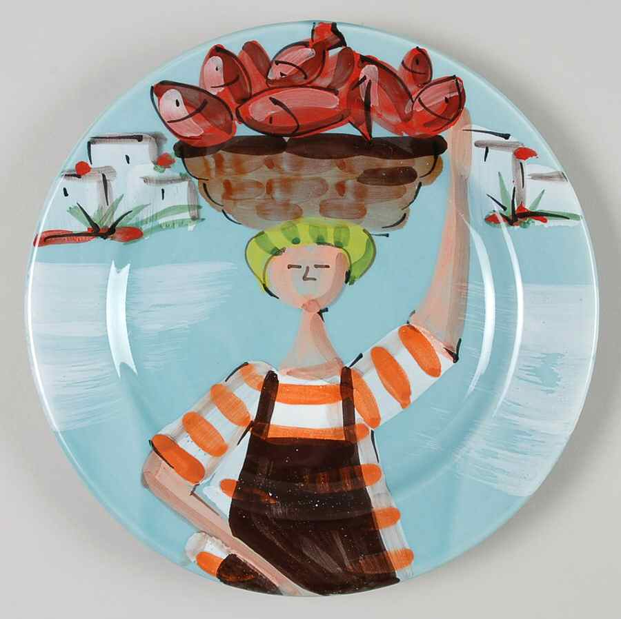 Al Porto Salad Plate by Vietri (Italy)-1