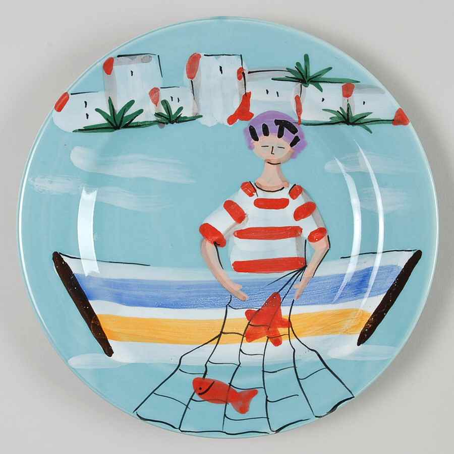 Al Porto Salad Plate by Vietri (Italy)-1