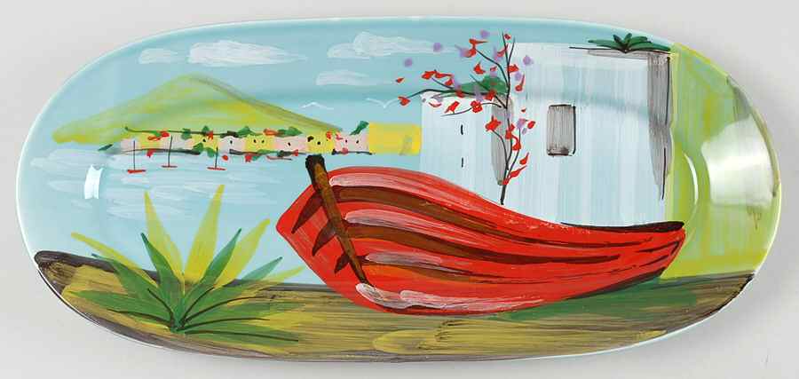 Al Porto 16" Oval Serving Platter by Vietri (Italy)-1
