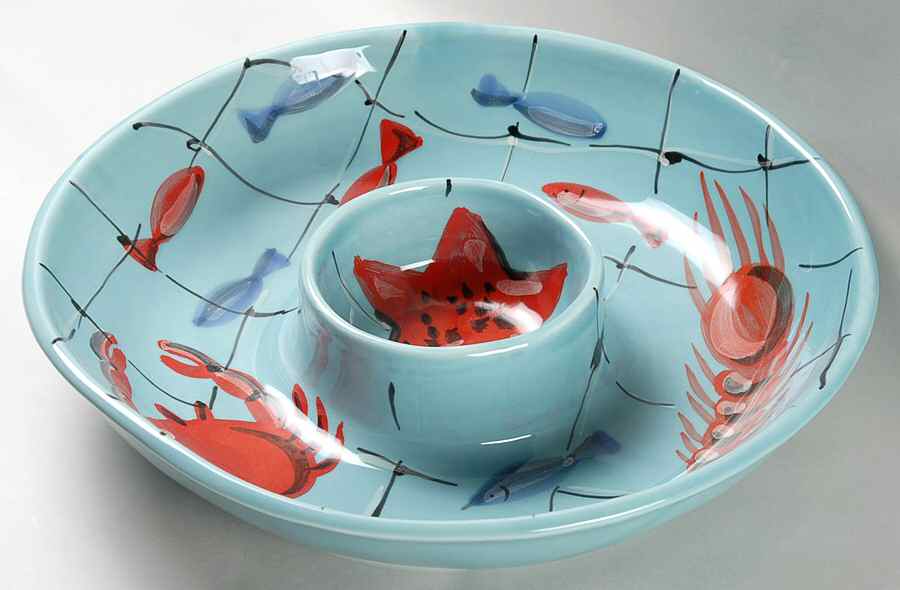 Al Porto 1 Piece Chip & Dip by Vietri (Italy)-1