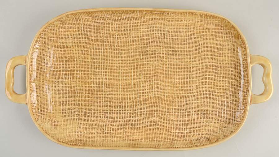 Jute 20" Rectangular Serving Platter by Vietri (Italy)-1