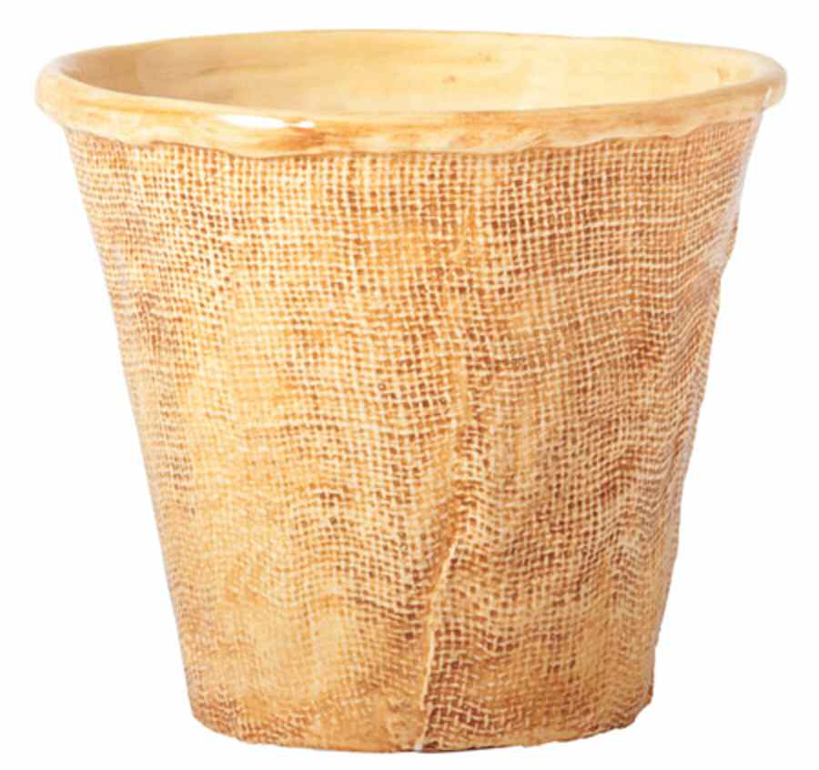 Jute 6" Cachepot by Vietri (Italy)-1
