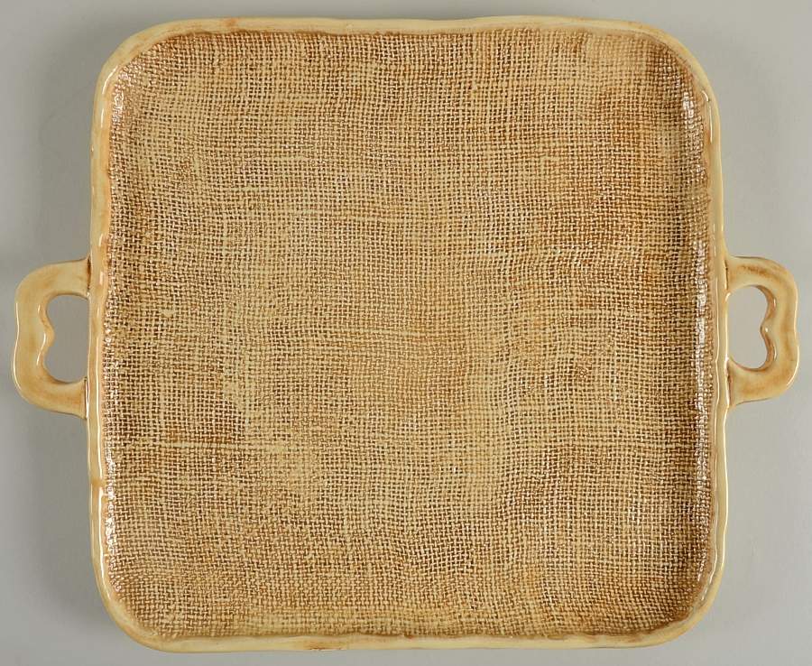 Jute Square Service Plate (Charger) by Vietri (Italy)-1