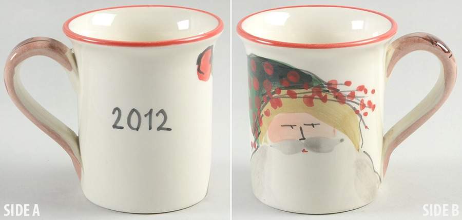 Old St Nick Mug by Vietri (Italy)-1