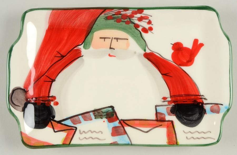 Old St Nick 8" Rectangular Serving Platter by Vietri (Italy)-1