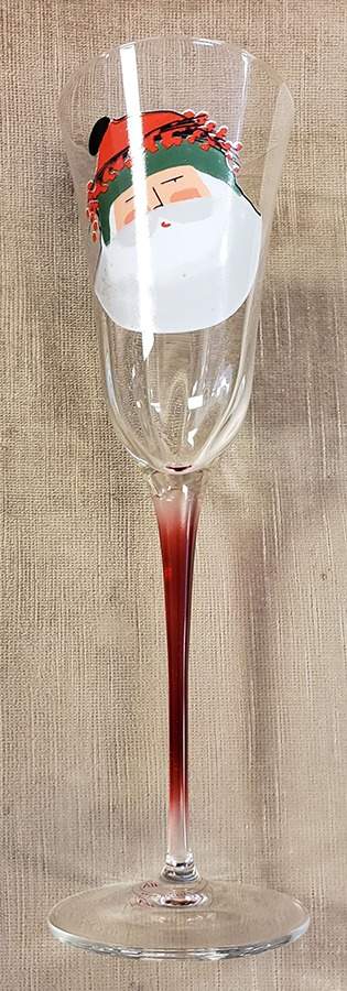 Old St Nick Glassware Champagne Flute by Vietri (Italy)-1