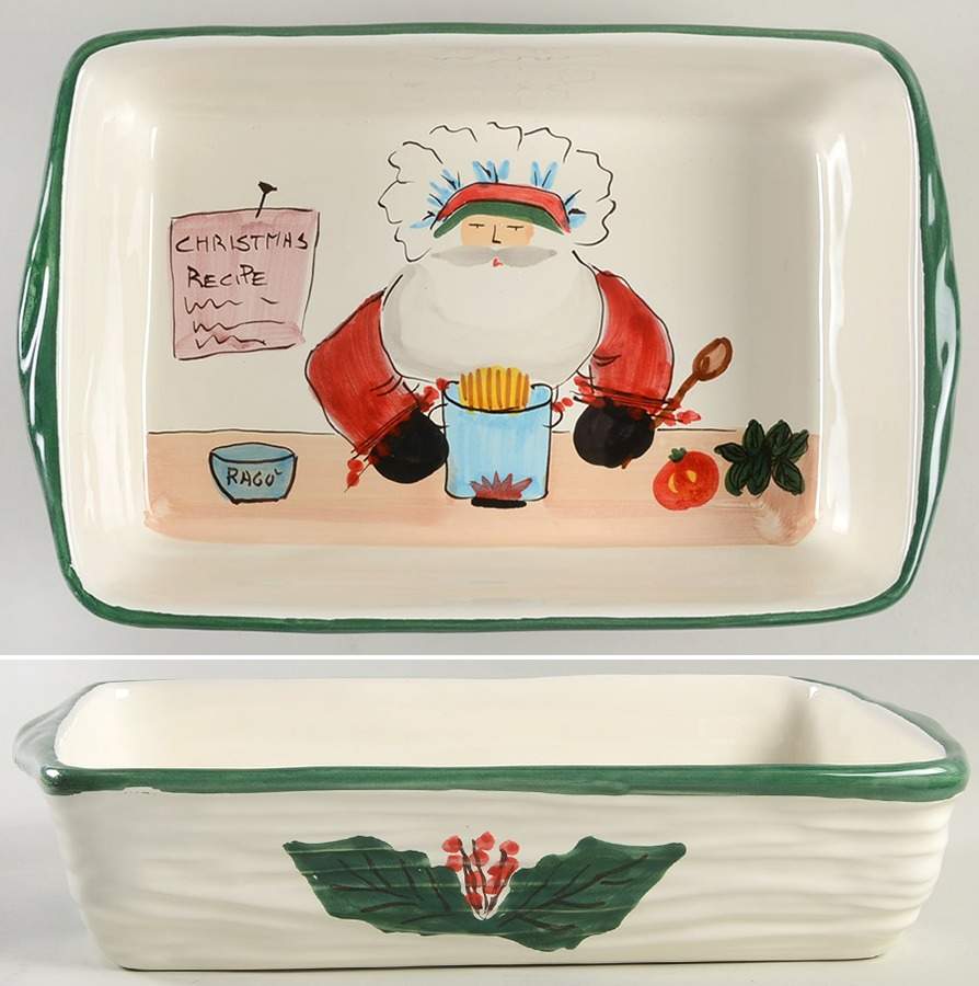 Old St Nick 14" Rectangular Baker by Vietri (Italy)-1