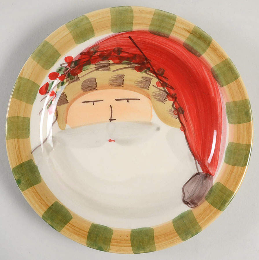 Old St Nick Salad Plate by Vietri (Italy)-1