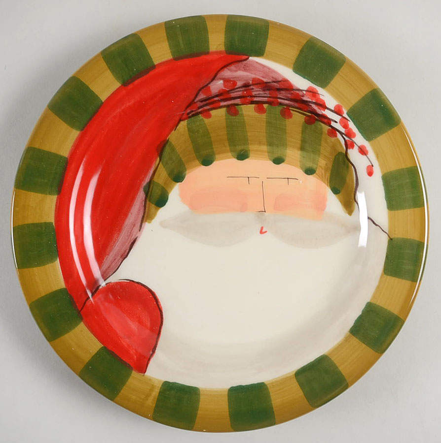 Old St Nick Salad Plate by Vietri (Italy)-1
