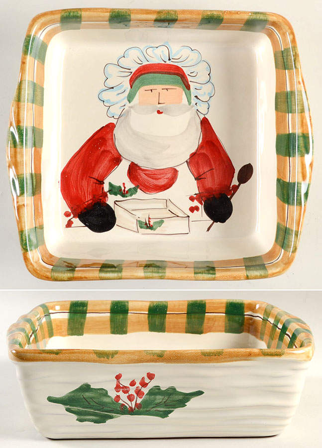 Old St Nick 10" Square Baker by Vietri (Italy)-1