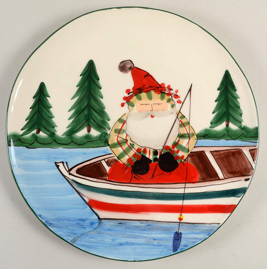 Old St Nick 13" Round Platter by Vietri (Italy)-1