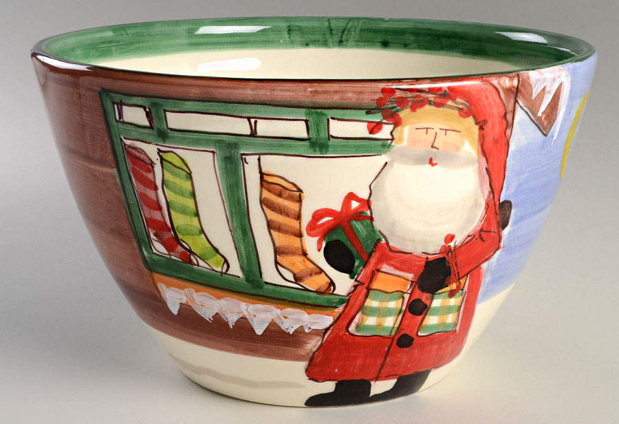 Old St Nick 12" Round Deep Bowl by Vietri (Italy)-1