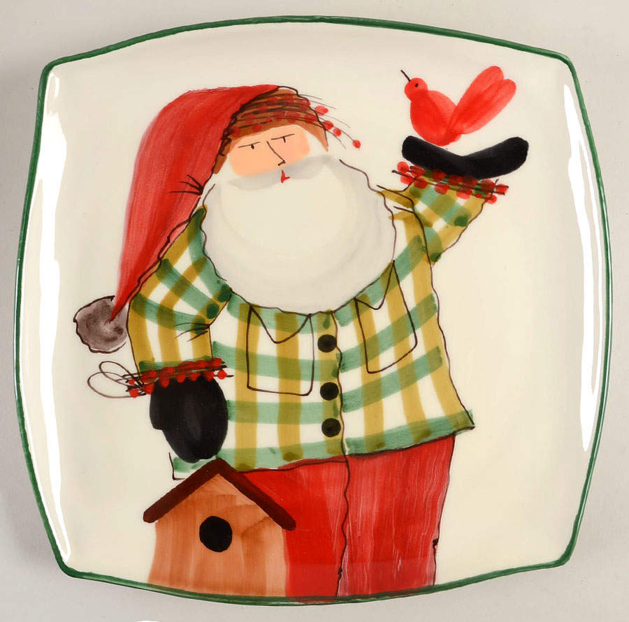 Old St Nick 11" Square Serving Platter by Vietri (Italy)-1
