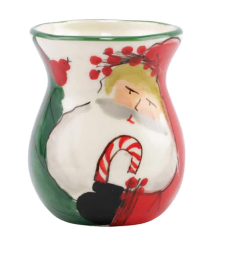 Old St Nick 3" Bud Vase by Vietri (Italy)-1