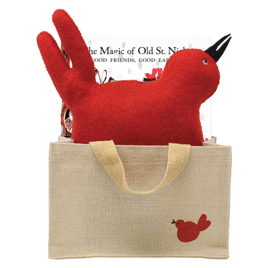 Old St Nick Book & Doll with Canvas Tote Gift Set by Vietri (Italy)-1