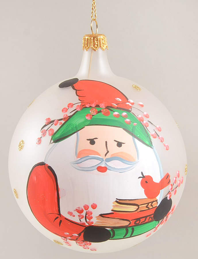 Old St Nick Glassware Ornament by Vietri (Italy)-1