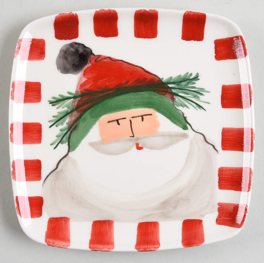 Old St Nick Snack/Canape Plate by Vietri (Italy)-1