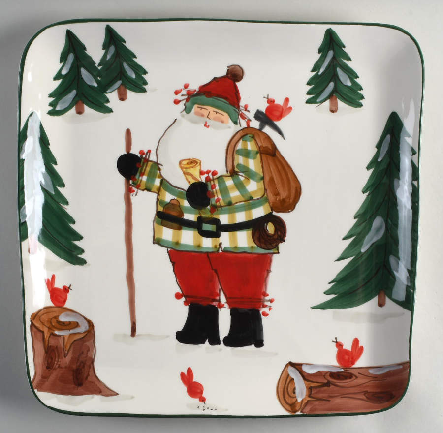 Old St Nick 16" Square Serving Platter by Vietri (Italy)-1