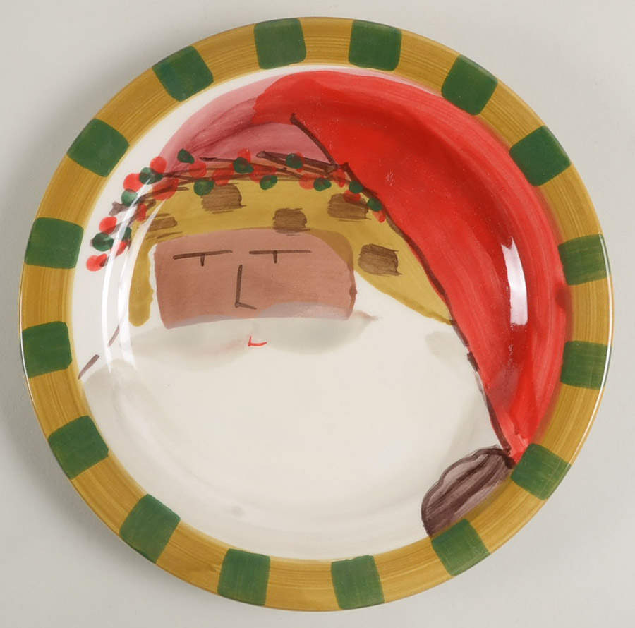 Old St Nick Salad Plate by Vietri (Italy)-1