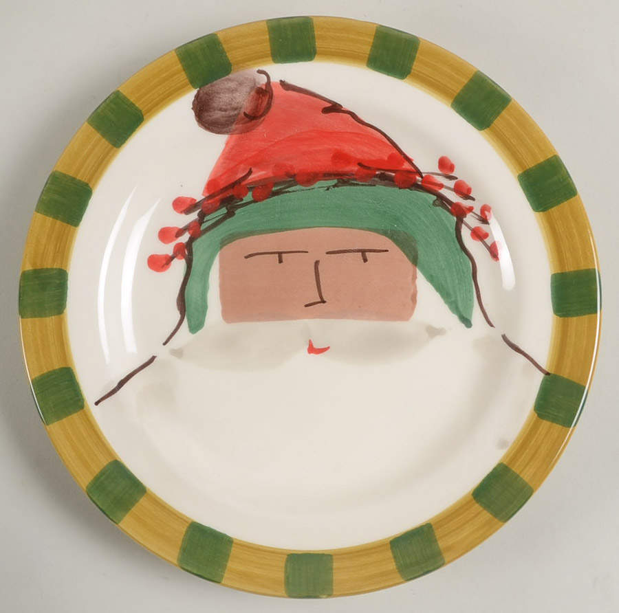 Old St Nick Salad Plate by Vietri (Italy)-1