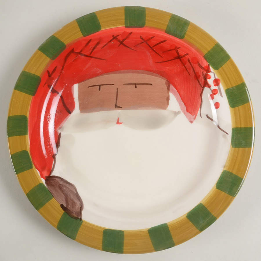 Old St Nick Salad Plate by Vietri (Italy)-1