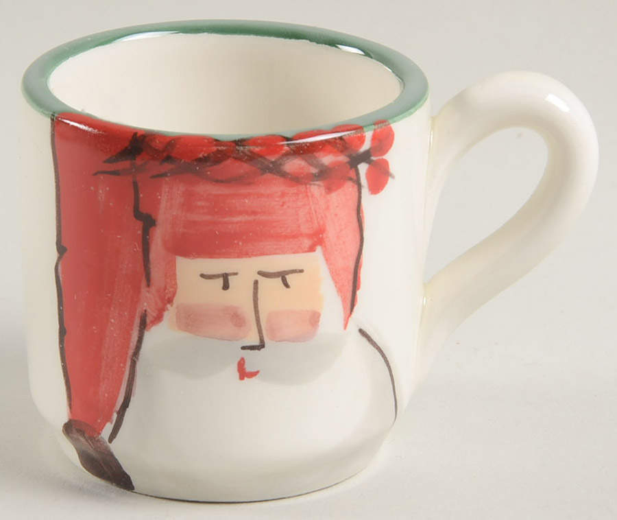 Old St Nick Espresso Cup by Vietri (Italy)-1