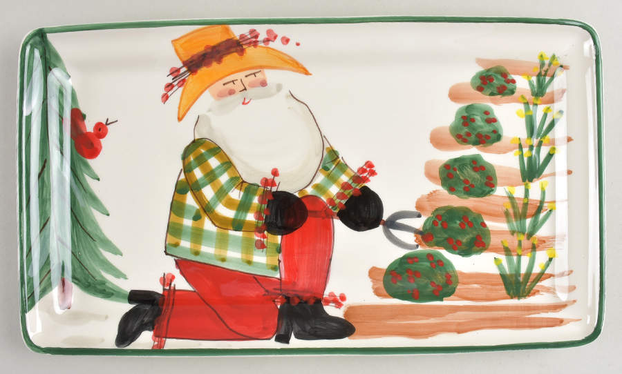 Old St Nick 13" Rectangular Serving Platter by Vietri (Italy)-1