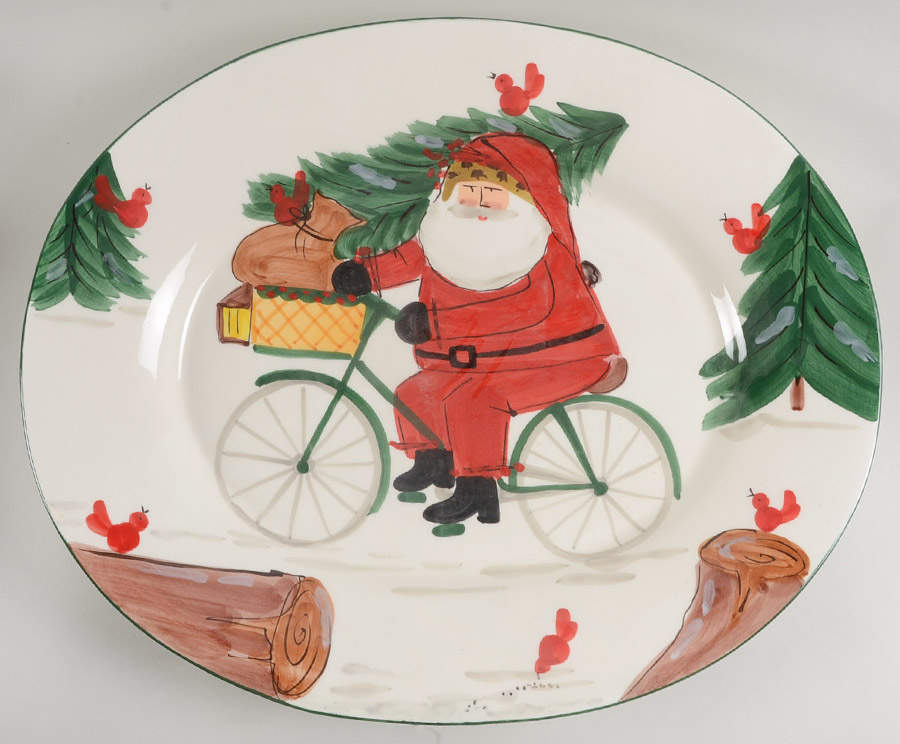 Old St Nick 20" Oval Serving Platter by Vietri (Italy)-1