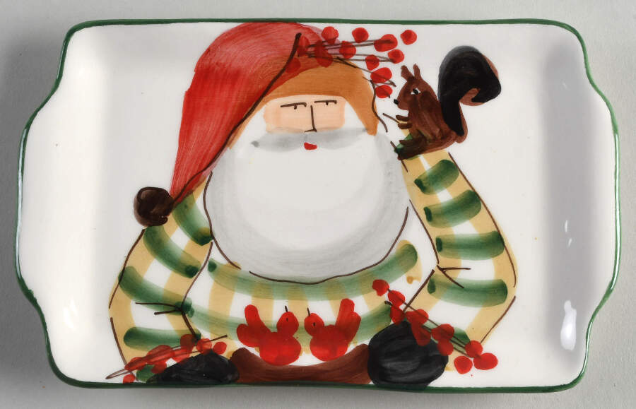 Old St Nick 8" Rectangular Serving Platter by Vietri (Italy)-1