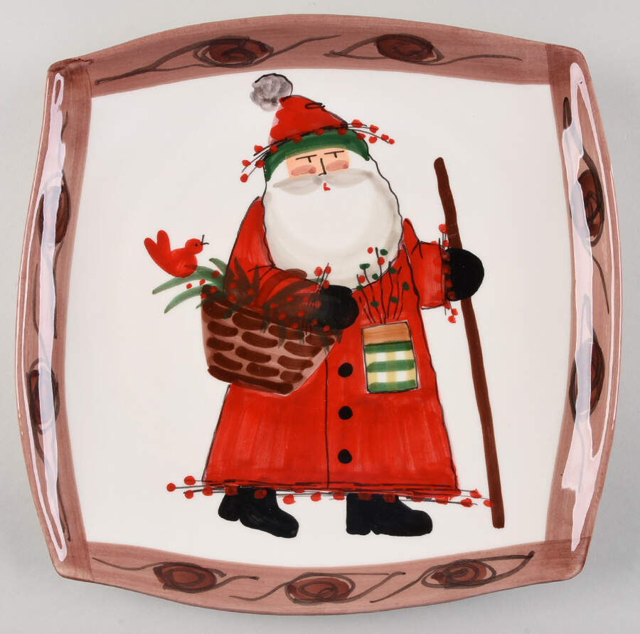 Old St Nick 12" Square Serving Platter by Vietri (Italy)-1