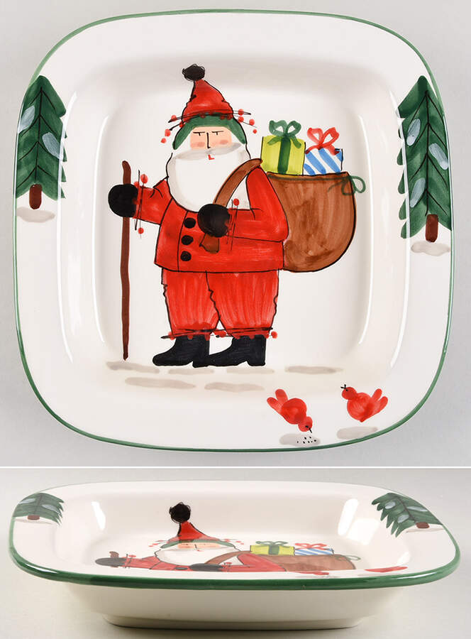 Old St Nick 11" Square Serving Platter by Vietri (Italy)-1