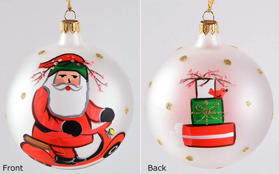 Old St Nick Glassware Ornament by Vietri (Italy)-1