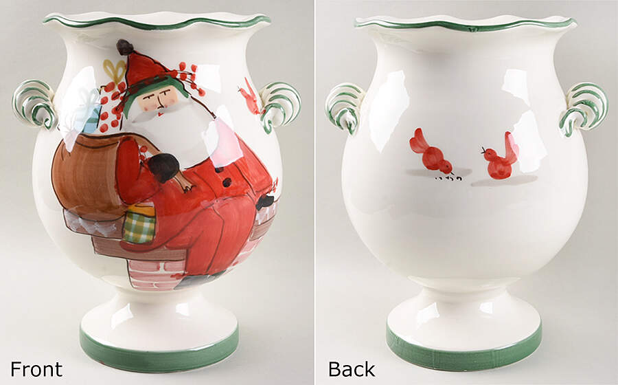 Old St Nick Centerpiece/Cachepot by Vietri (Italy)-1