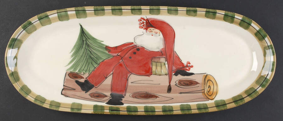 Old St Nick 23" Oval Serving Platter by Vietri (Italy)-1