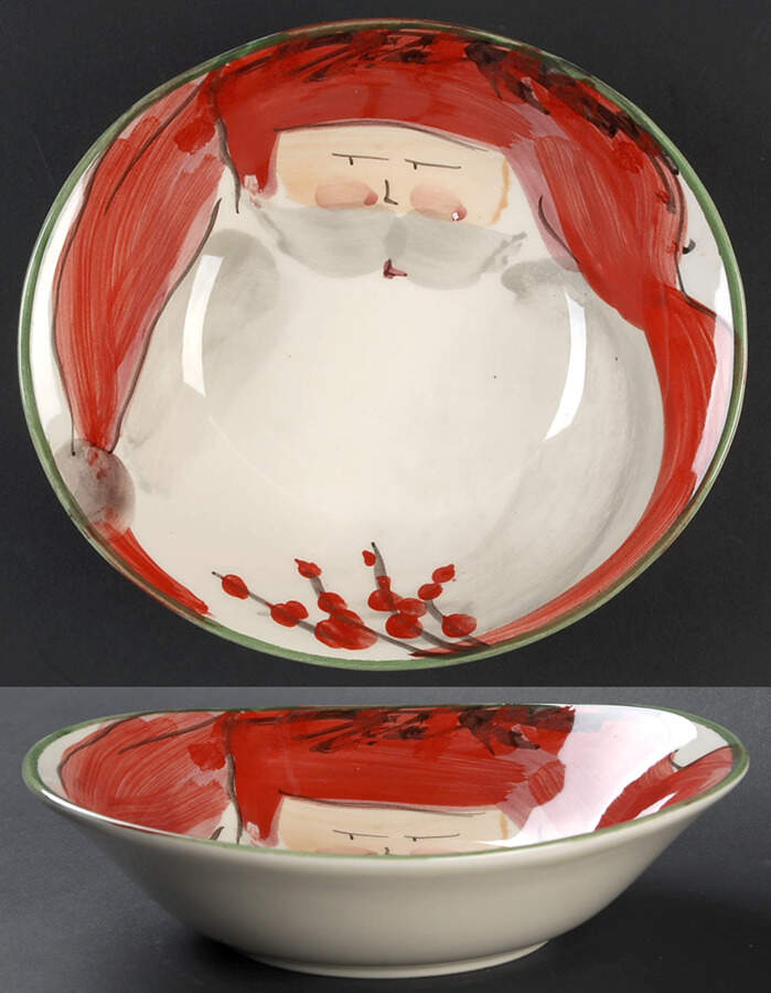 Old St Nick Coupe Soup Bowl by Vietri (Italy)-1