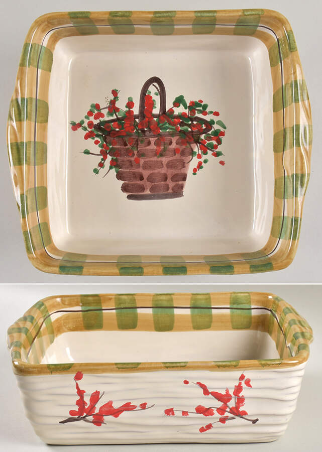 Old St Nick 11" Square Baker by Vietri (Italy)-1