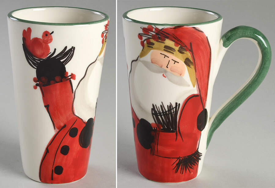 Old St Nick Latte Mug by Vietri (Italy)-1