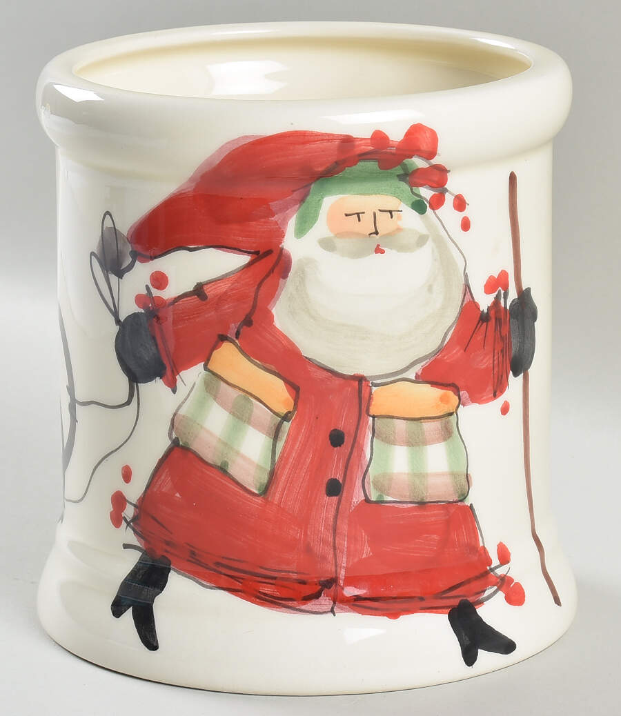 Old St Nick Large Canister No Lid by Vietri (Italy)-1