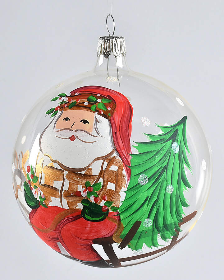 Old St Nick Glassware Ornament by Vietri (Italy)-1